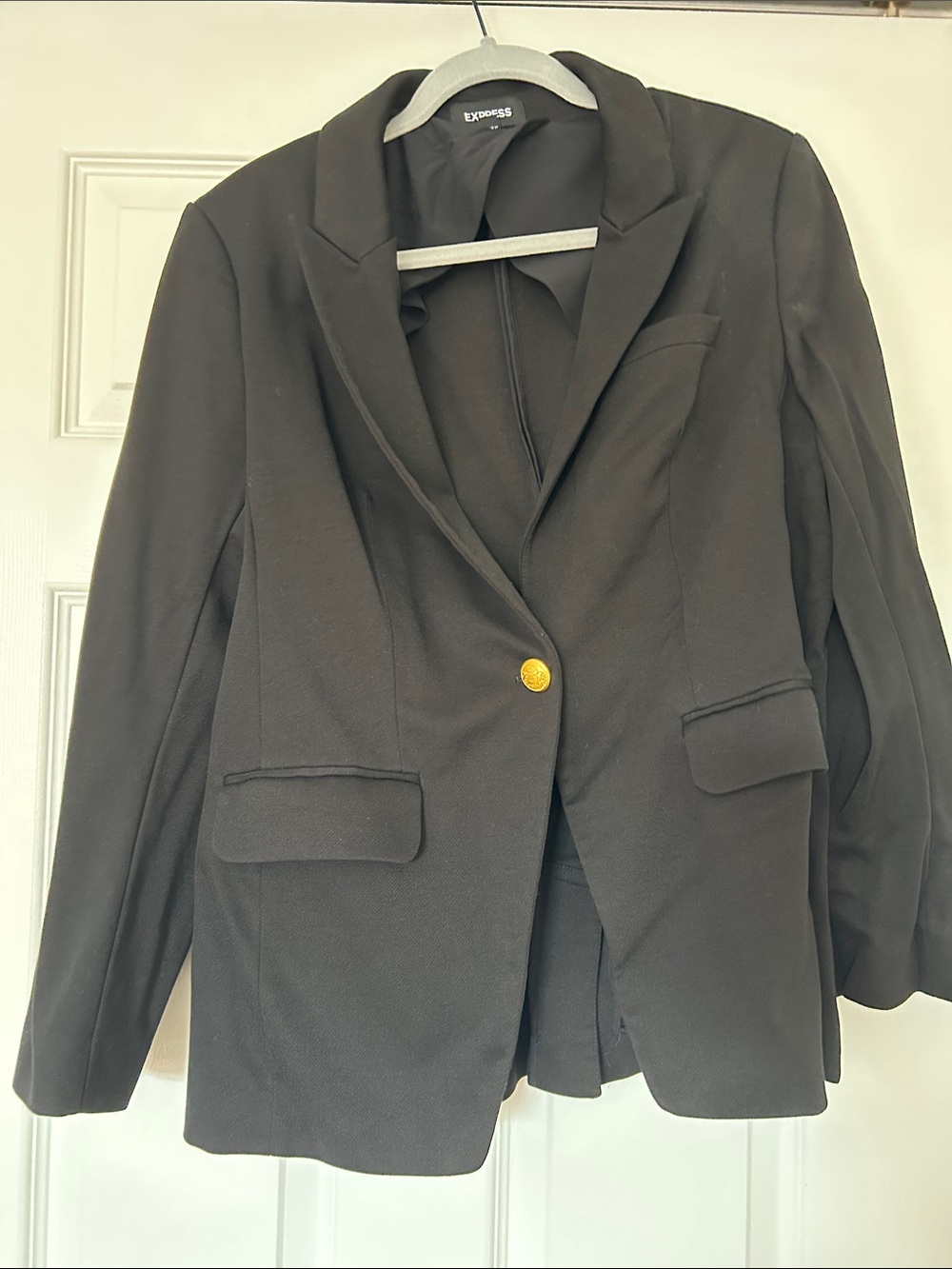 Express Black Single-Gold Button Women's Blazer